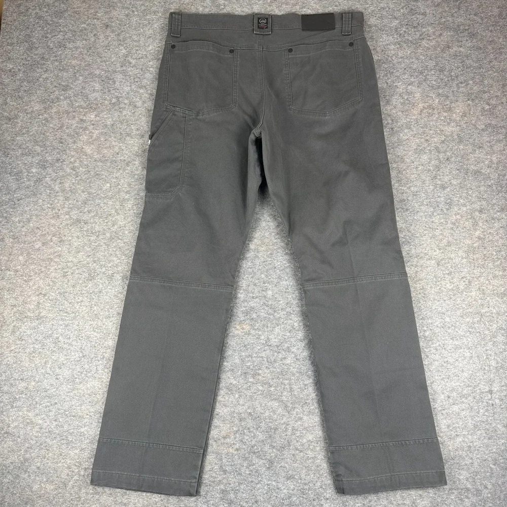 Wrangler ATG Jackson Utility Pants Cotton Stretch Pockets Gray Mens 36x30